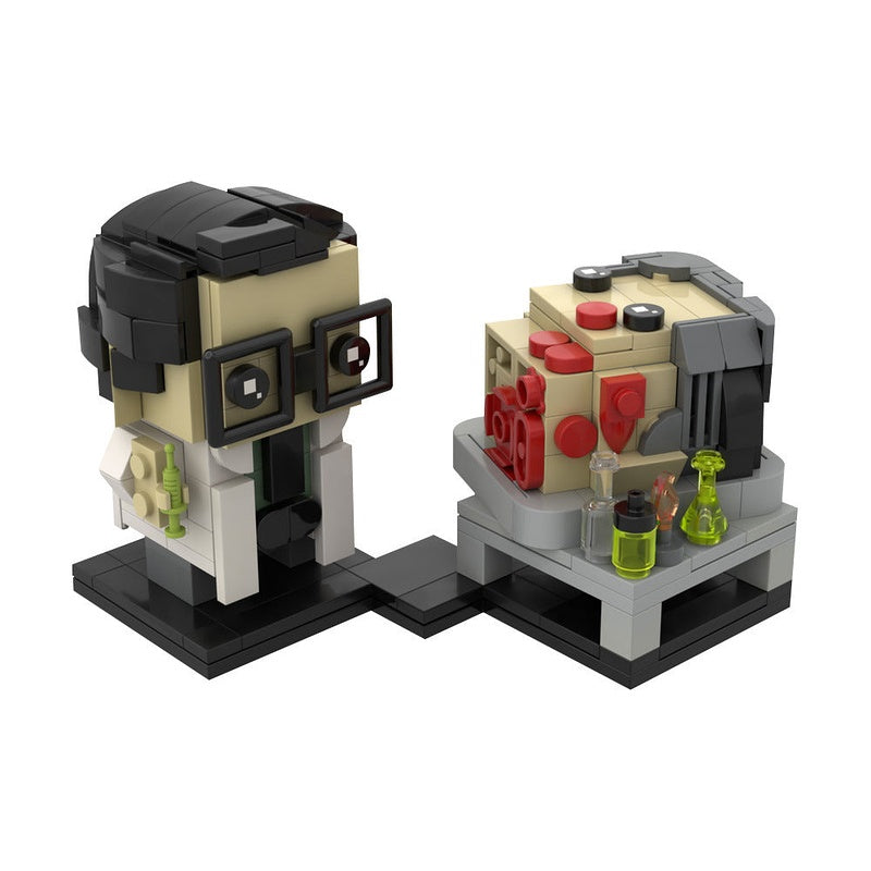 Mad Scientist Horror MOC Cube Character Building Kit | Monster Figure Model - 1