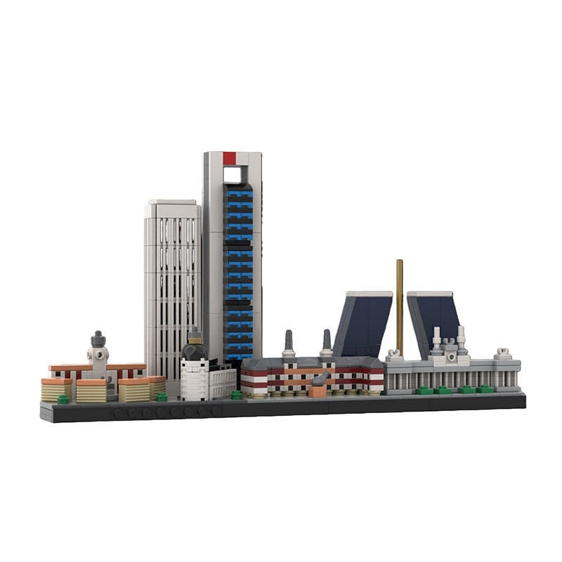 Madrid Skyline MOC Architecture Building Kit - 1