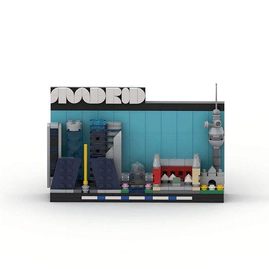 Madrid Skyline Postcard MOC Building Kit | City Landmark Display Model - 1
