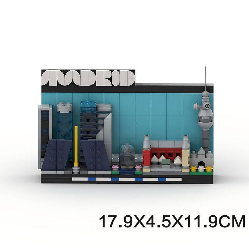 Madrid Skyline Postcard MOC Building Kit | City Landmark Display Model - 3