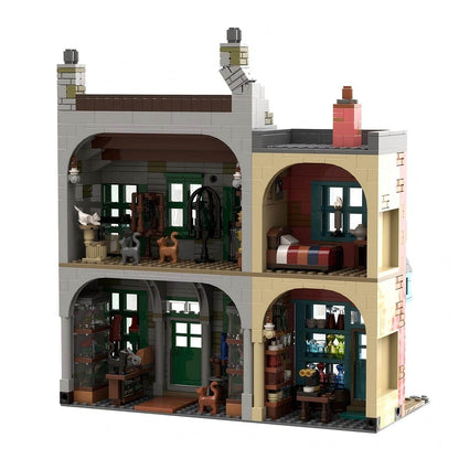 Magical Wizard Street Menagerie and Apothecary Building Kit | Compatible MOC - 2