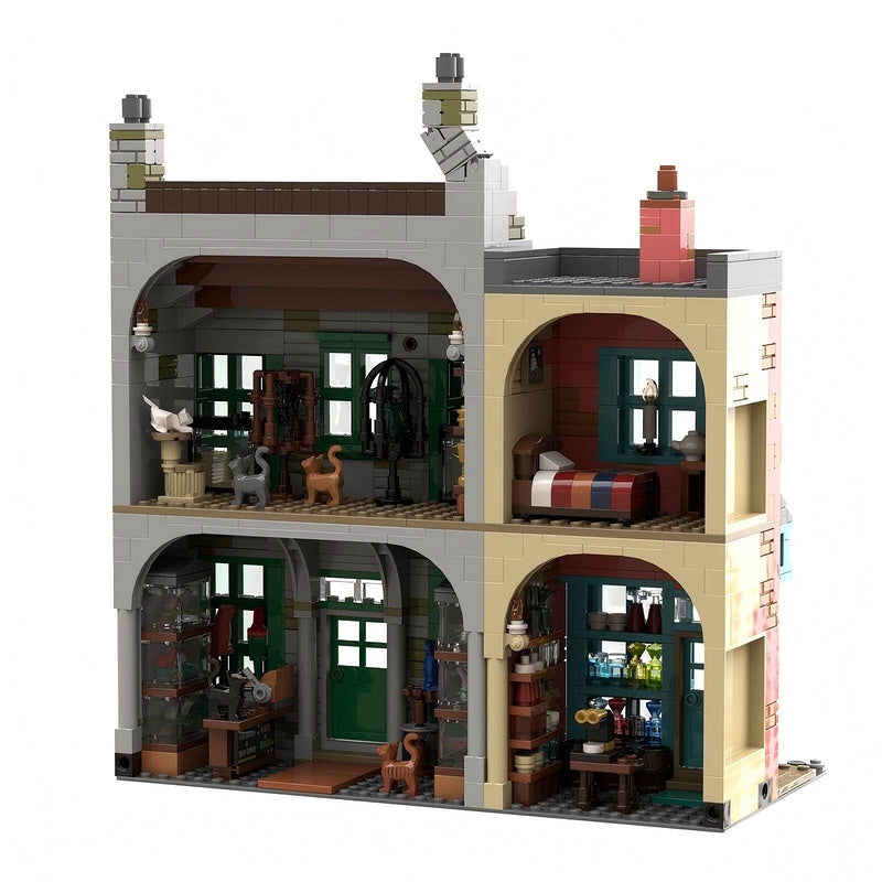 Magical Wizard Street Menagerie and Apothecary Building Kit | LEGO-Compatible MOC - 2