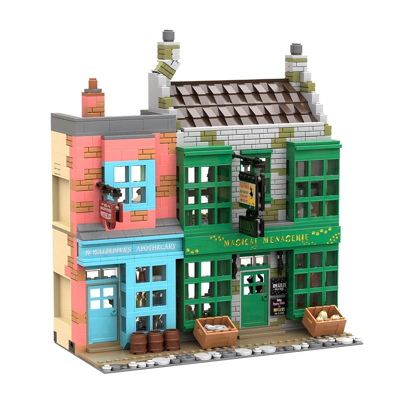 Magical Wizard Street Menagerie and Apothecary Building Kit | LEGO-Compatible MOC - 4