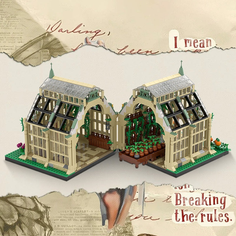 Magical Wizarding School Greenhouse Building Kit | Compatible MOC - 2