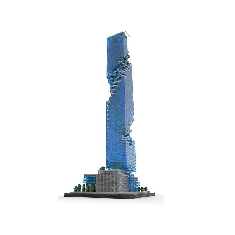 MahaNakhon Tower MOC Architecture Model | 1:800 Scale Building Kit - 3