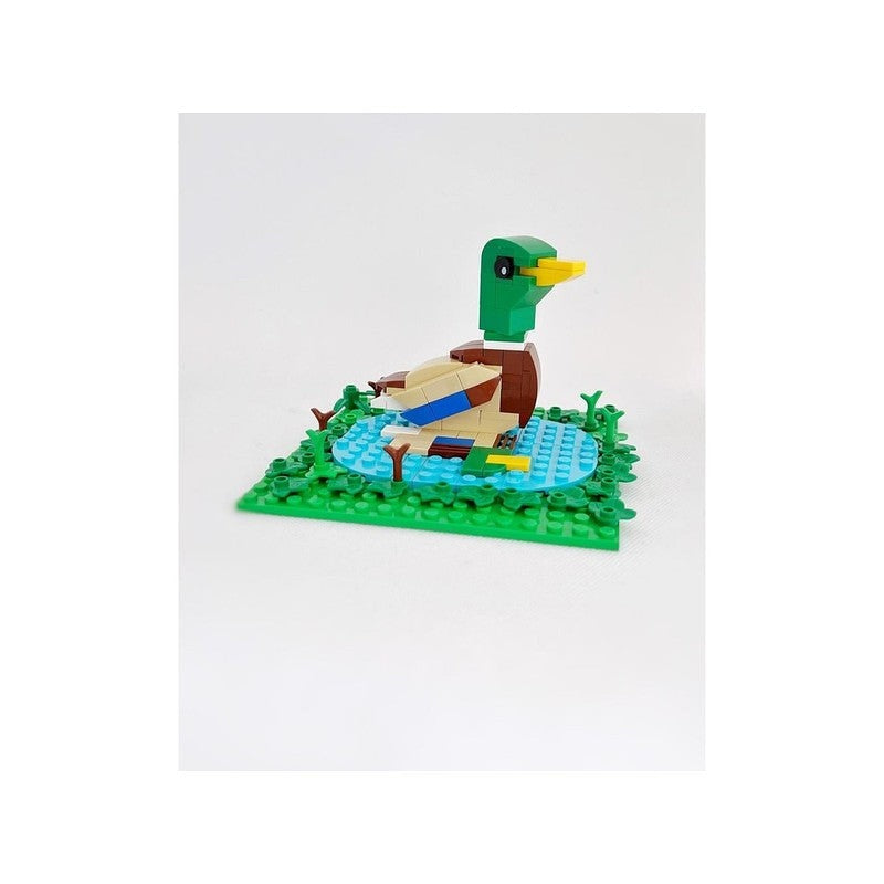 Mallard Reflecting Water MOC Bird Building Kit Display Model - 3