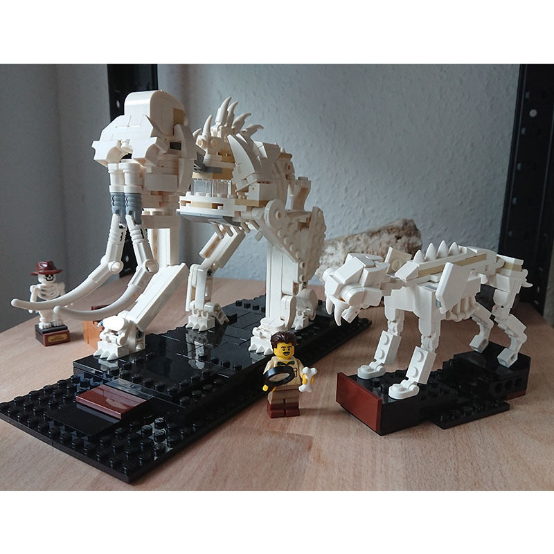 Mammoth + Saber-toothed Cat Building Kit | LEGO-Compatible MOC - 4