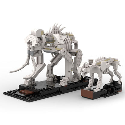 Mammoth + Saber-toothed Cat Building Kit | LEGO-Compatible MOC - 5