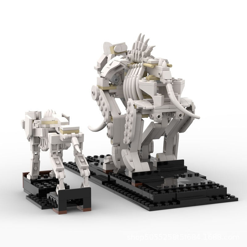 Mammoth & Saber-Toothed Cat MOC Animal Model Building Kit - 3