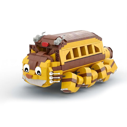 Many-Legged Grinning Cat Bus MOC Building Kit | Fantasy Creature Vehicle - 1