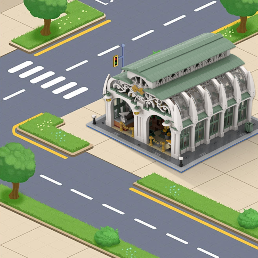 Market Hall Building Kit | LEGO-Compatible MOC - 2