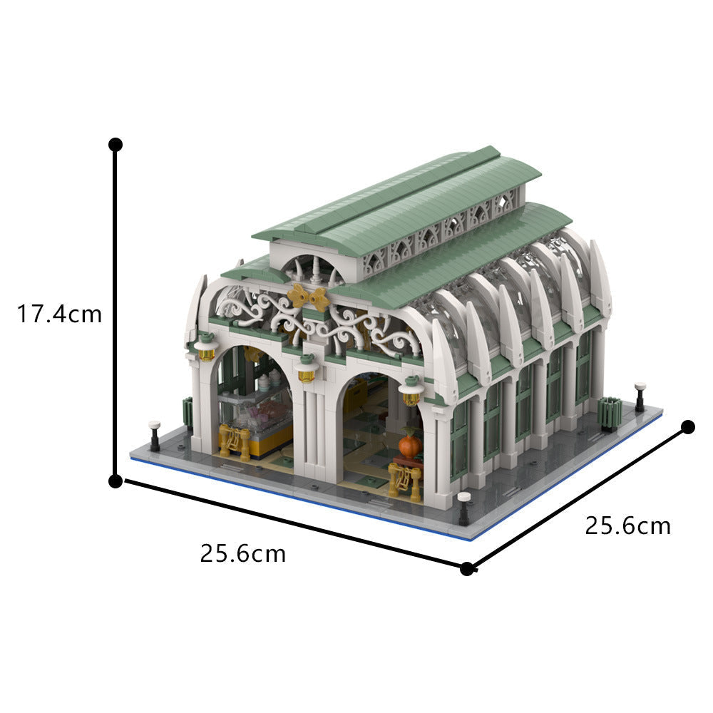 Market Hall Building Kit | LEGO-Compatible MOC - 6
