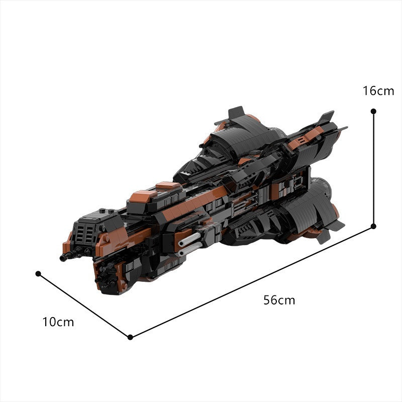 Martian Capital Ship Dreadnought Building Kit | 1:900 Scale LEGO-Compatible MOC - 4