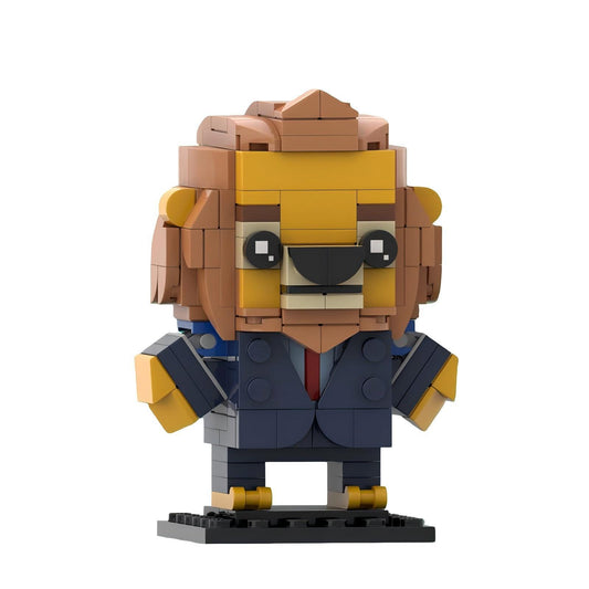 mayor lionheart brickheadz building kit | zootopia | moc-240113 - 1