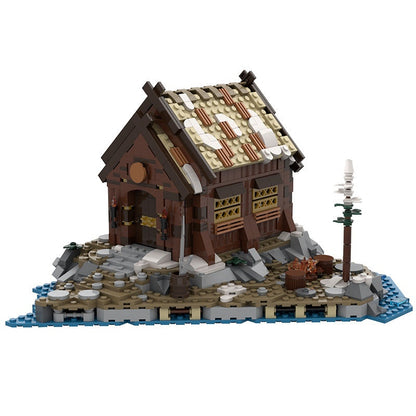 Mead Hall & Campfire MOC Viking Village Building Kit - 1