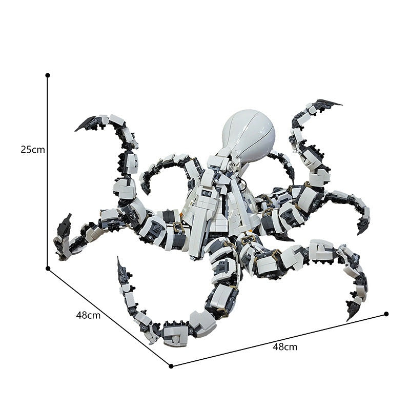 Mecha Octopus MOC Building Kit | 2158 PCS Sci-Fi Ocean Mecha Model - 4