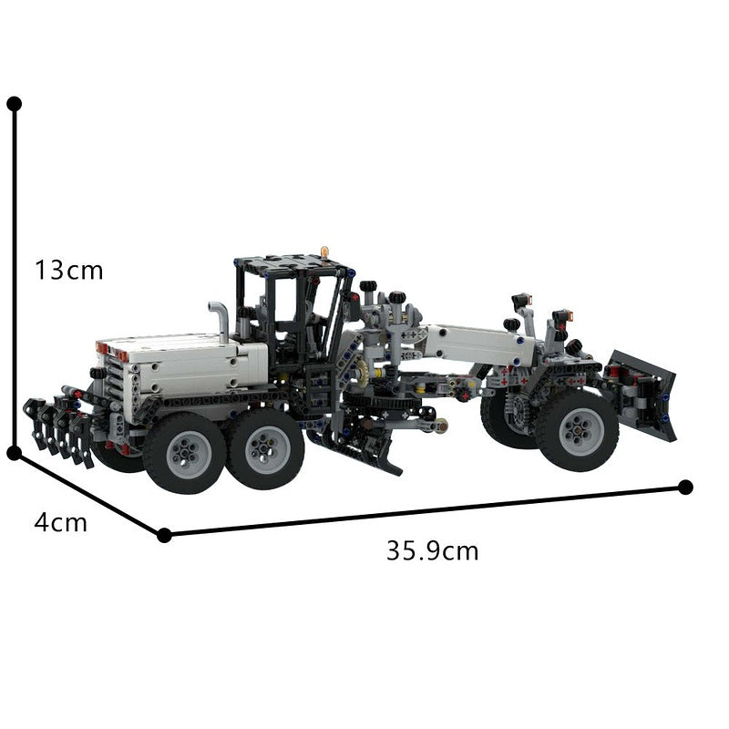 Mechanical Grader MOC Building Kit | Construction Vehicle Model - 4