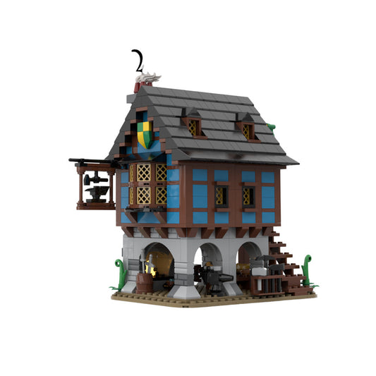 Medieval Alley's Blacksmith Building Kit | LEGO-Compatible MOC - 1