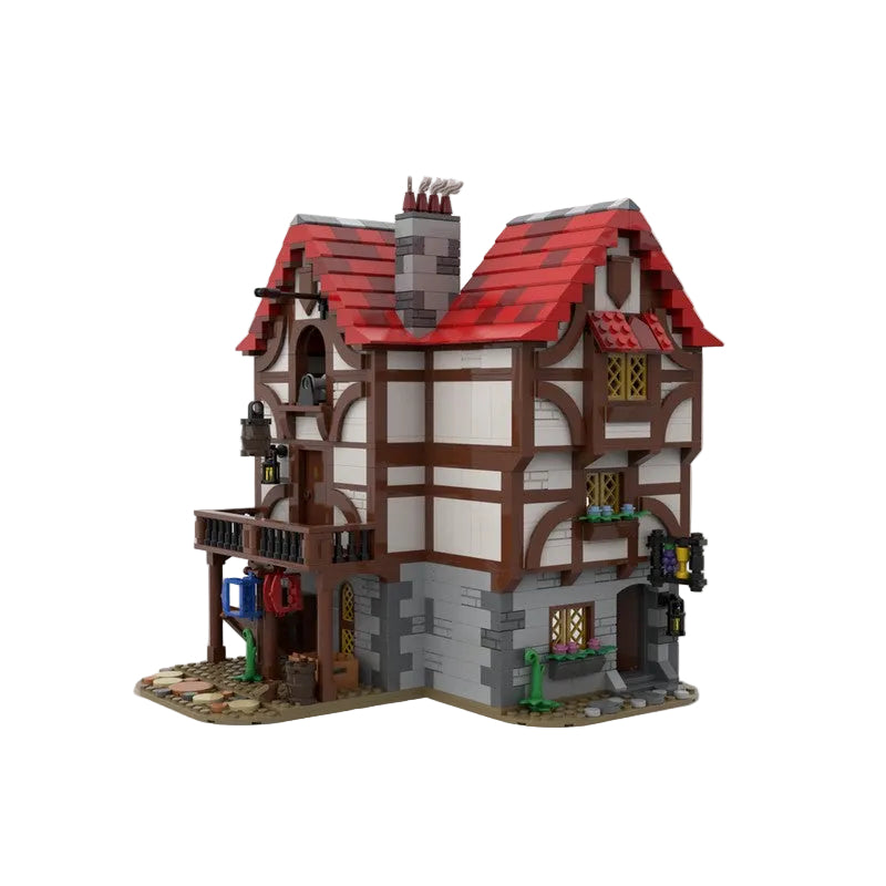 Medieval Alley's Inn Building Kit | LEGO-Compatible MOC - 1