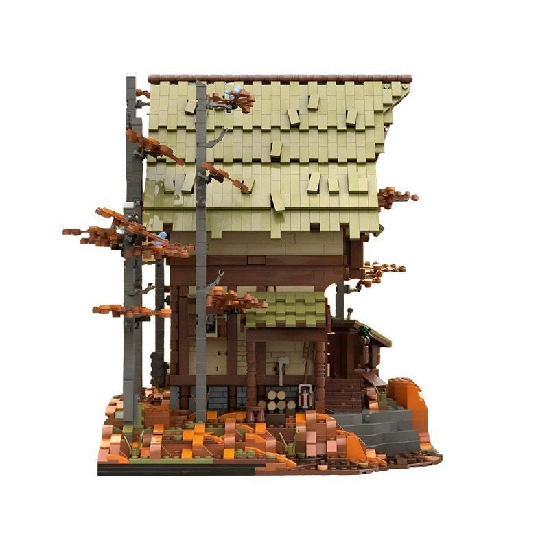 Medieval Autumn House MOC Building Kit | Rustic Village Architecture - 1