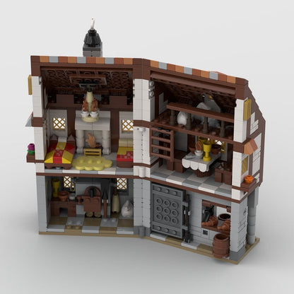 Medieval Bakery MOC Building Kit | Historic Village Shop Architecture - 2