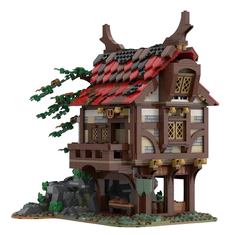 Medieval Bakery MOC Building Kit | Historic Village Shop Architecture - 6