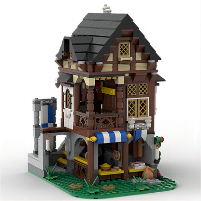 Medieval Bakery Shop MOC Modular Architecture Building Kit - 1