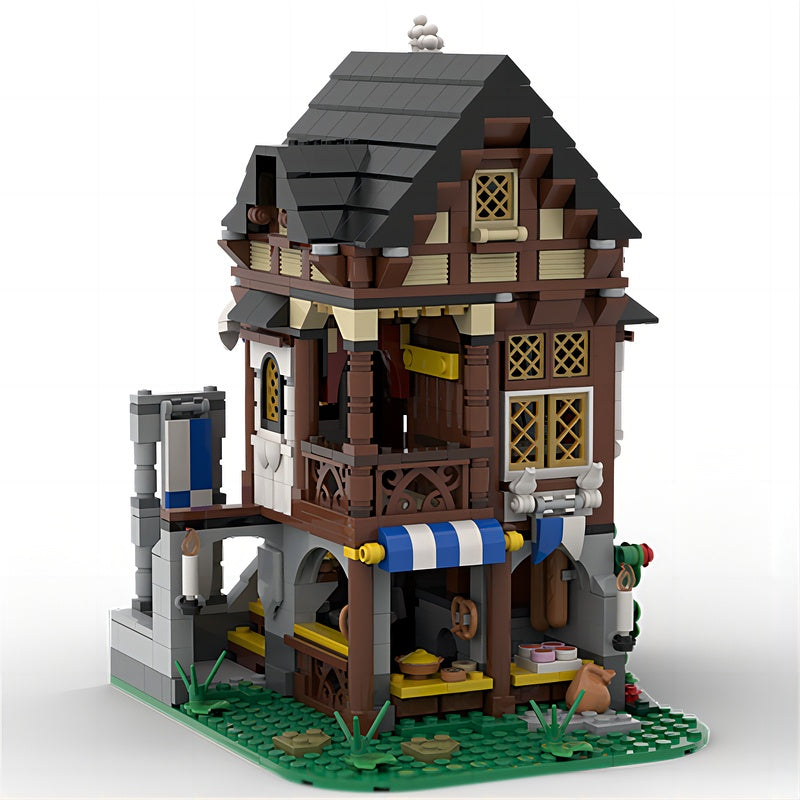 Medieval Bakery Shop MOC Modular Architecture Building Kit - 3