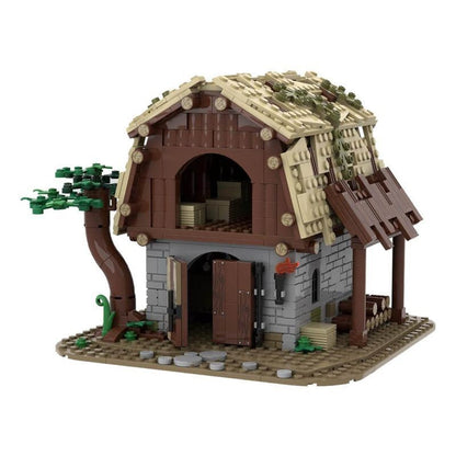 Medieval Barn Building Kit | Compatible MOC - 1