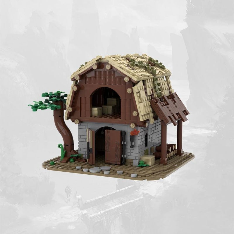 Medieval Barn Building Kit | Compatible MOC - 2