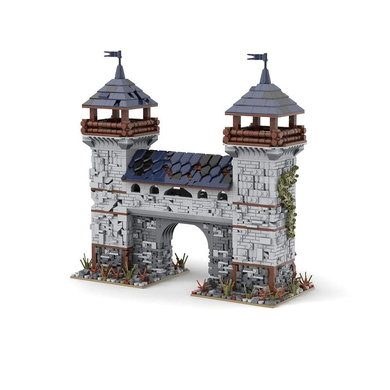 Medieval Black Falcon Outpost MOC Building Kit | Castle Tower Architecture - 2