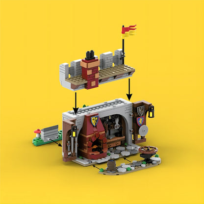 Medieval Blacksmith Workshop MOC Forge Building Kit - 3