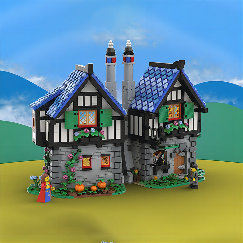 Medieval Blacksmith Workshop MOC Village Architecture Building Kit - 3