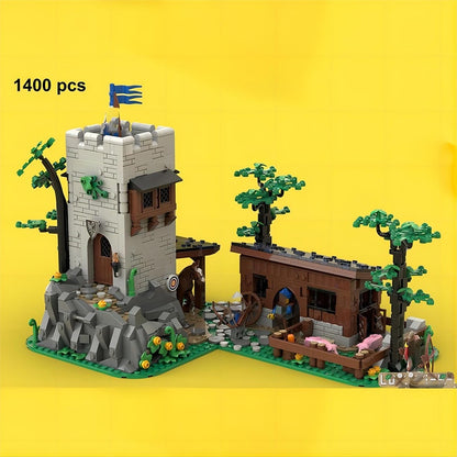 Medieval Border Watchtower MOC Farm Outpost Building Kit - 4
