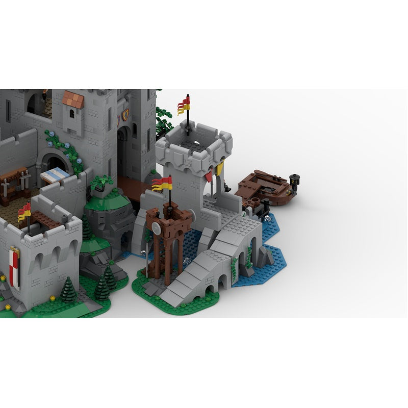 Medieval Castle Bridge Expansion MOC Fortified River Crossing Building Kit - 4