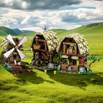 Medieval Castle Mill Village Raid Building Kit | Compatible MOC - 1