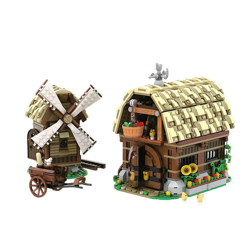 Medieval Castle Mill Village Raid Building Kit | Compatible MOC - 3