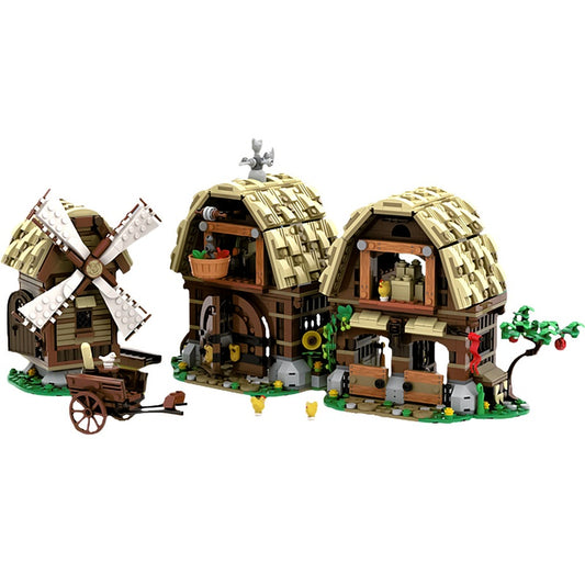 Medieval Castle Mill Village Raid Building Kit | LEGO-Compatible MOC - 2