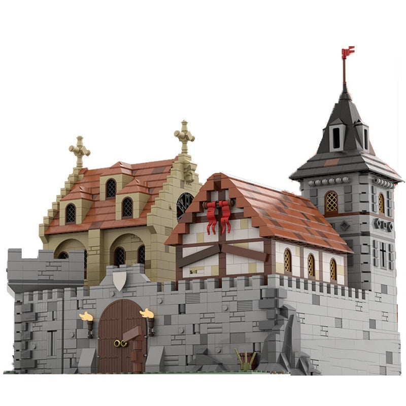 Medieval Castle MOC Building Kit | Historic Fortress Architecture Model - 3