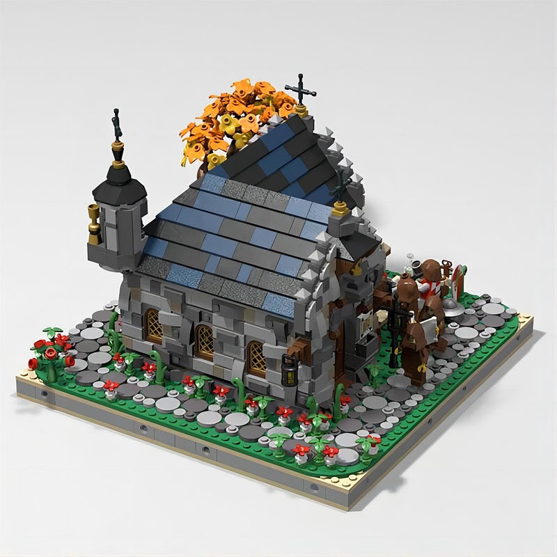 Medieval Chapel MOC Gothic Village Church Architecture Building Kit - 2