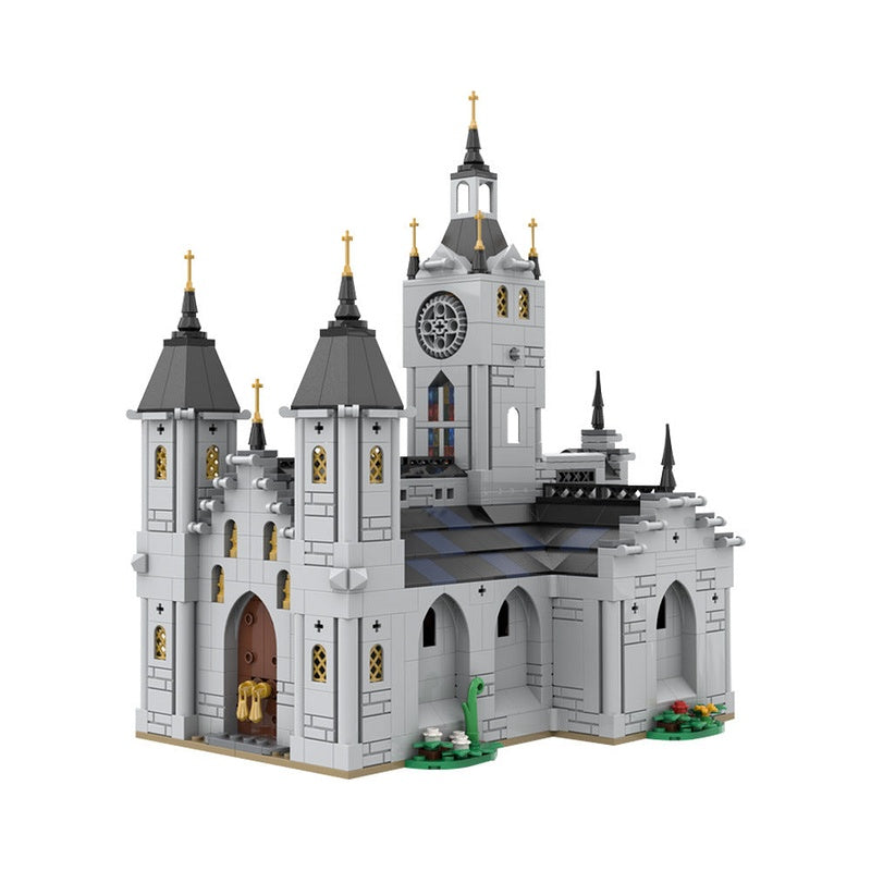 Medieval Church MOC Building Kit | 1445 PCS Historic Architecture Model - 1