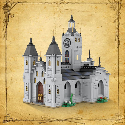 Medieval Church MOC Building Kit | 1445 PCS Historic Architecture Model - 3