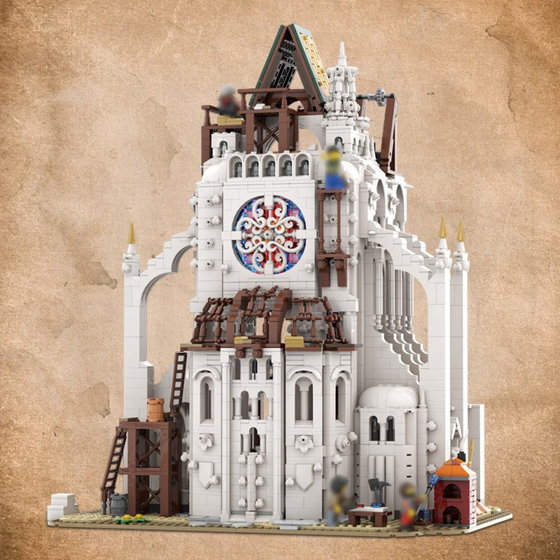 Medieval Construction Site MOC Building Kit | Historic Builder Scene - 2