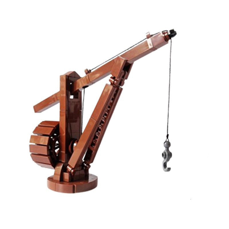 Medieval Crane MOC Building Kit | Historic Construction Machine Model - 4