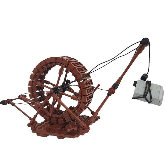 Medieval Crane MOC Building Kit | Historic Engineering Architecture Model - 1