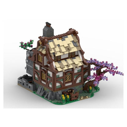 Medieval Farm House MOC Building Kit | Rustic Village Architecture Model - 6