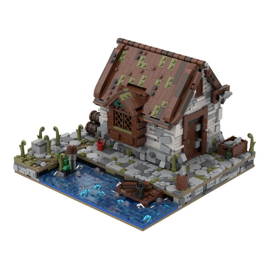 Medieval Fisherman's House MOC Building Kit | Coastal Village Architecture - 1