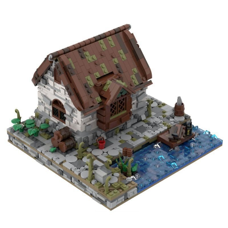 Medieval Fisherman's House MOC Building Kit | Coastal Village Architecture - 2