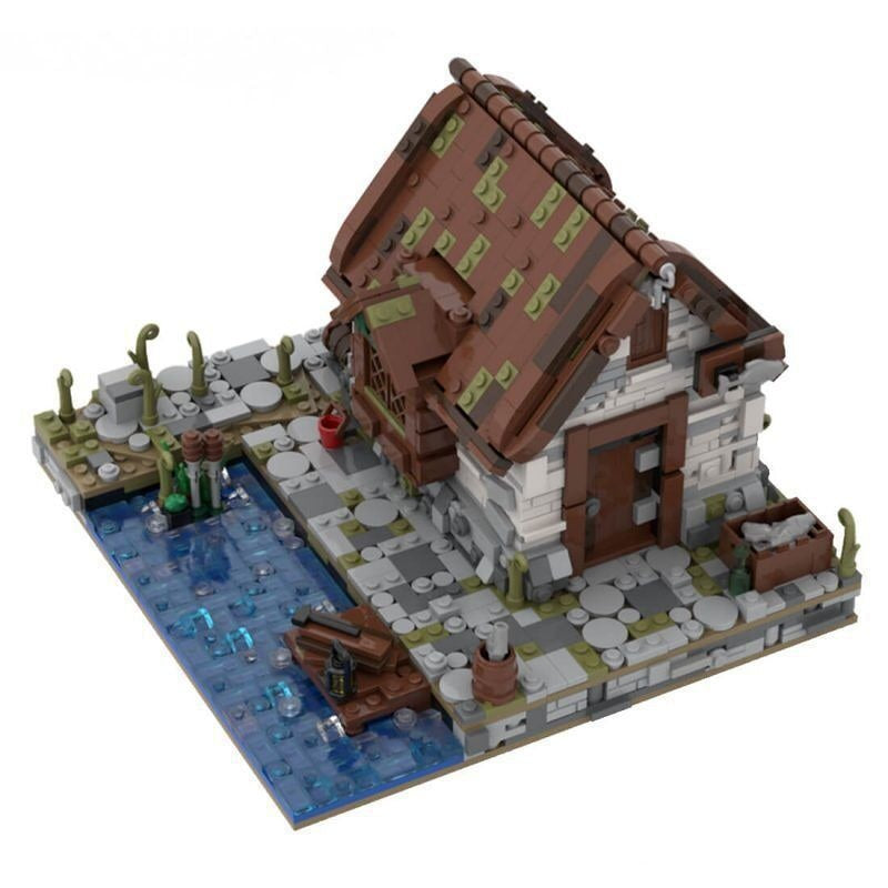 Medieval Fisherman's House MOC Building Kit | Coastal Village Architecture - 3