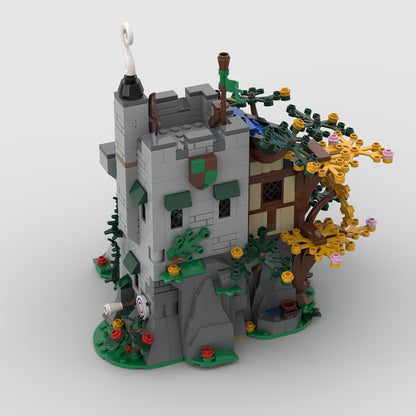 Medieval Forest Hidden Outpost Tower MOC Building Kit - 6